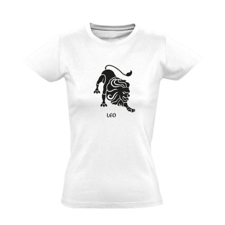 Alfa oroszlán csillagjegyes női póló (fehér)