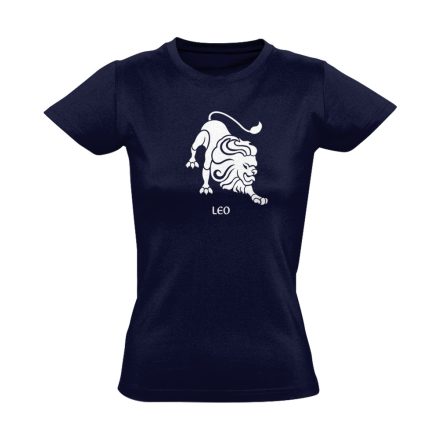 Alfa oroszlán csillagjegyes női póló (tengerészkék)