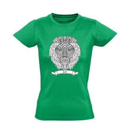 Gamma oroszlán csillagjegyes női póló (zöld)