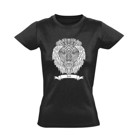 Gamma oroszlán csillagjegyes női póló (fekete)