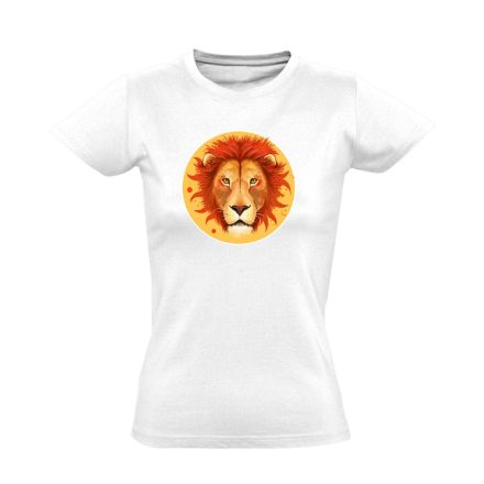 Théta oroszlán csillagjegyes női póló (fehér)