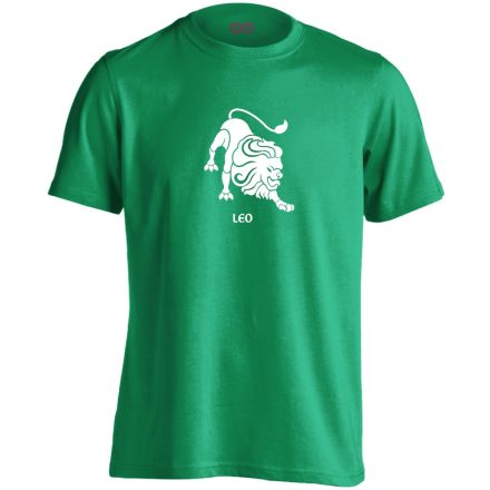Alfa oroszlán csillagjegyes férfi póló (zöld)