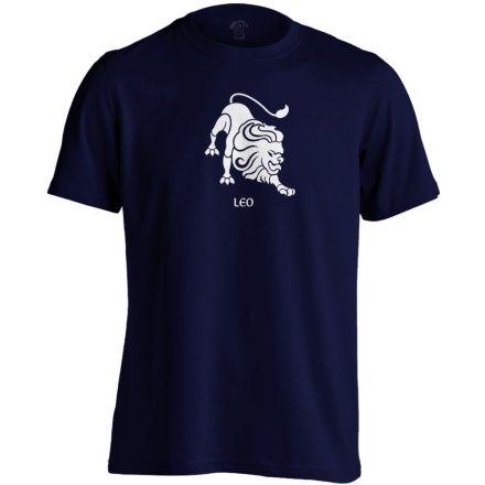 Alfa oroszlán csillagjegyes férfi póló (tengerészkék)