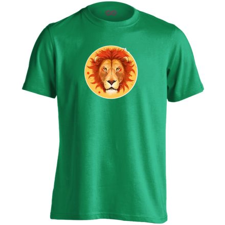 Théta oroszlán csillagjegyes férfi póló (zöld)