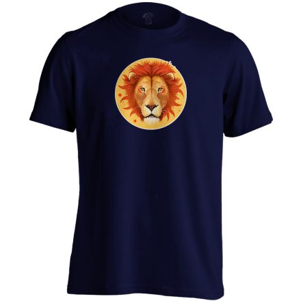 Théta oroszlán csillagjegyes férfi póló (tengerészkék)