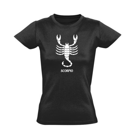 Alfa skorpió csillagjegyes női póló (fekete)