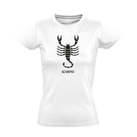 Alfa skorpió csillagjegyes női póló (fehér)