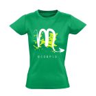 Béta skorpió csillagjegyes női póló (zöld)