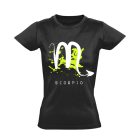 Béta skorpió csillagjegyes női póló (fekete)