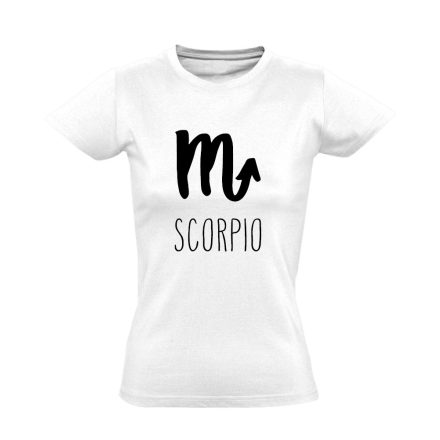 Éta skorpió csillagjegyes női póló (fehér)