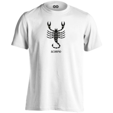 Alfa skorpió csillagjegyes férfi póló (fehér)