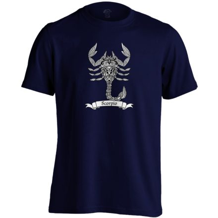 Gamma skorpió csillagjegyes férfi póló (tengerészkék)