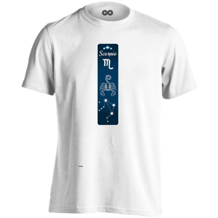 Delta skorpió csillagjegyes férfi póló (fehér)
