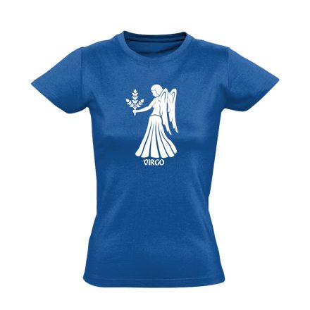 Alfa szűz csillagjegyes női póló (kék)