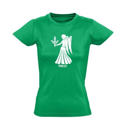 Alfa szűz csillagjegyes női póló (zöld)