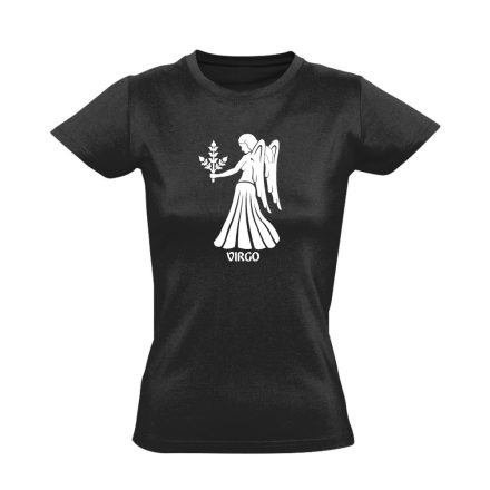 Alfa szűz csillagjegyes női póló (fekete)
