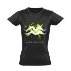 Béta vízöntő csillagjegyes női póló (fekete)