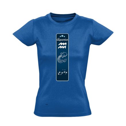 Delta vízöntő csillagjegyes női póló (kék)