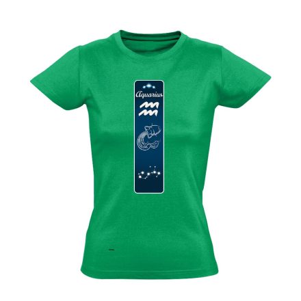 Delta vízöntő csillagjegyes női póló (zöld)