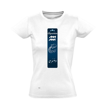 Delta vízöntő csillagjegyes női póló (fehér)