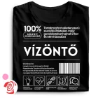 Vízöntő összetevők csillagjegyes női póló (fekete)