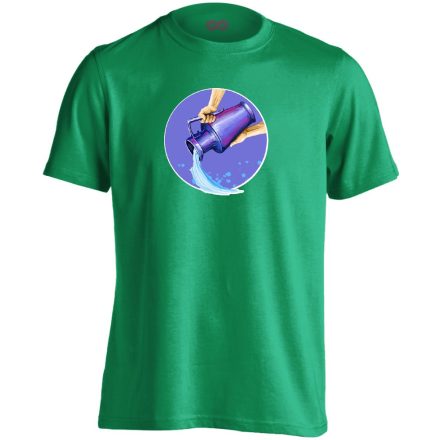 Théta vízöntő csillagjegyes férfi póló (zöld)