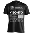 Vízöntő összetevők csillagjegyes férfi póló (fekete)