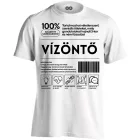 Vízöntő összetevők csillagjegyes férfi póló (fehér)