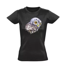 Szende baglyos női póló (fekete) akciós póló - S