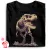 T-rex csontváz dínós női póló (fekete)