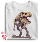 T-rex csontváz dínós női póló (fehér)