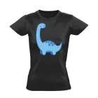 Brachiosaurus I dínós női póló (fekete)