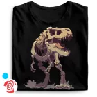 T-rex csontváz dínós férfi póló (fekete)