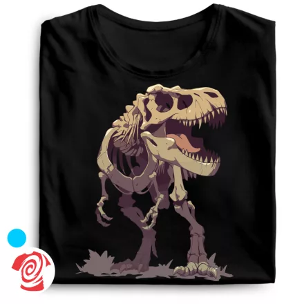 T-rex csontváz dínós férfi póló (fekete)