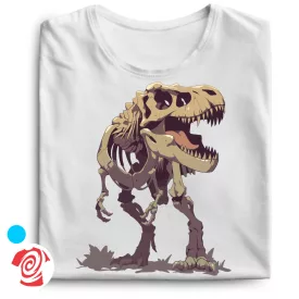 T-rex csontváz dínós férfi póló (fehér)
