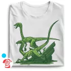 Compsognathus I dínós férfi póló (fehér)