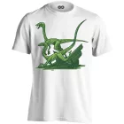 Compsognathus I dínós férfi póló (fehér)