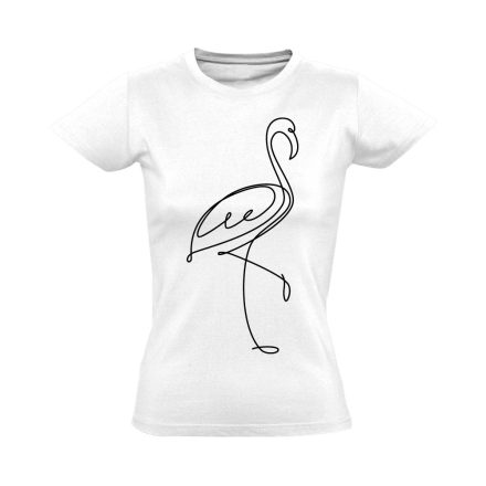 Art "Picasso" flamingós női póló (fehér)