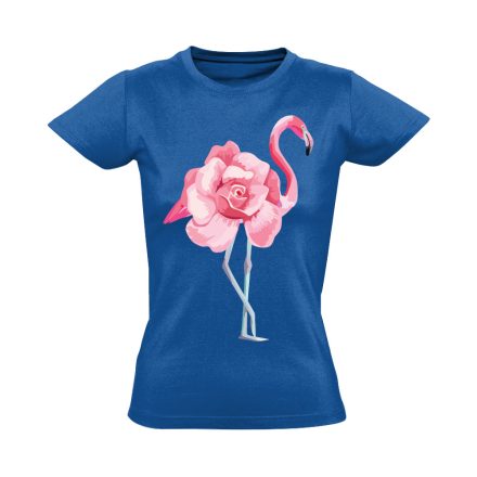 Rózsamingó flamingós női póló (kék)
