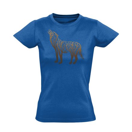 Fafarkas farkasos női póló (kék)