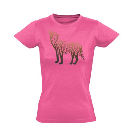 Fafarkas farkasos női póló (rózsaszín)