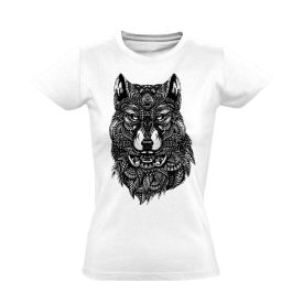 Míves farkasos női póló (fehér)