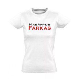 Magányos farkas farkasos női póló (fehér)