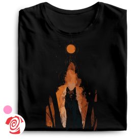 Éjjeli farkas farkasos női póló (fekete)