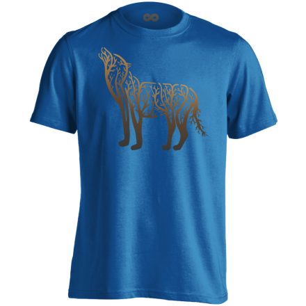 Fafarkas farkasos férfi póló (kék)