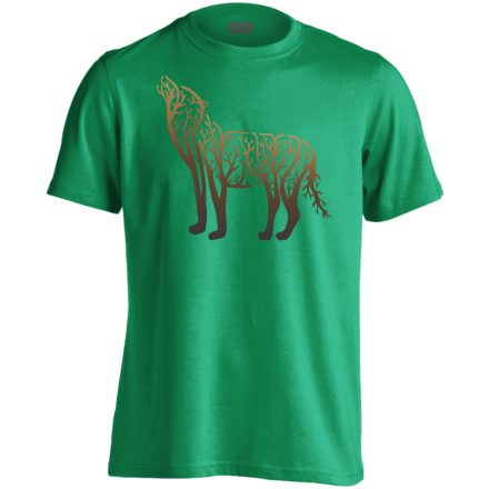 Fafarkas farkasos férfi póló (zöld)