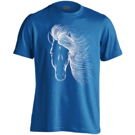 Art "sörény" lovas férfi póló (kék)