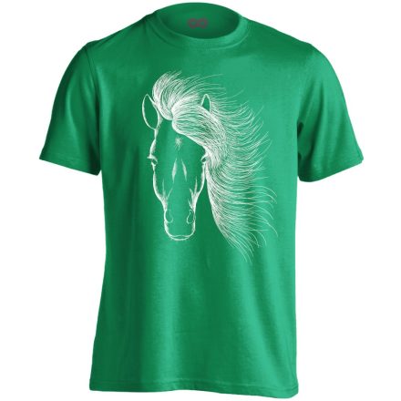 Art "sörény" lovas férfi póló (zöld)