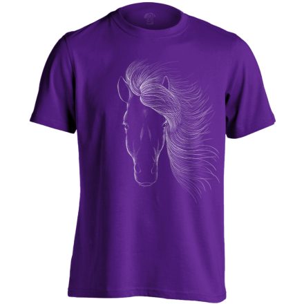 Art "sörény" lovas férfi póló (lila)
