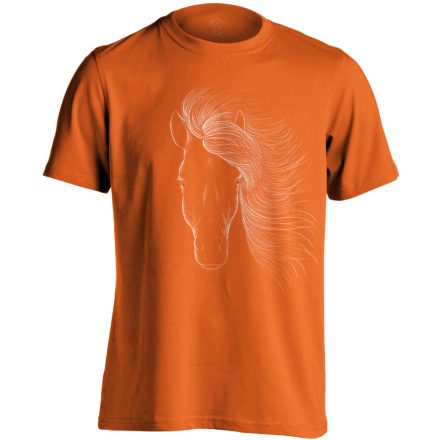 Art "sörény" lovas férfi póló (narancssárga)